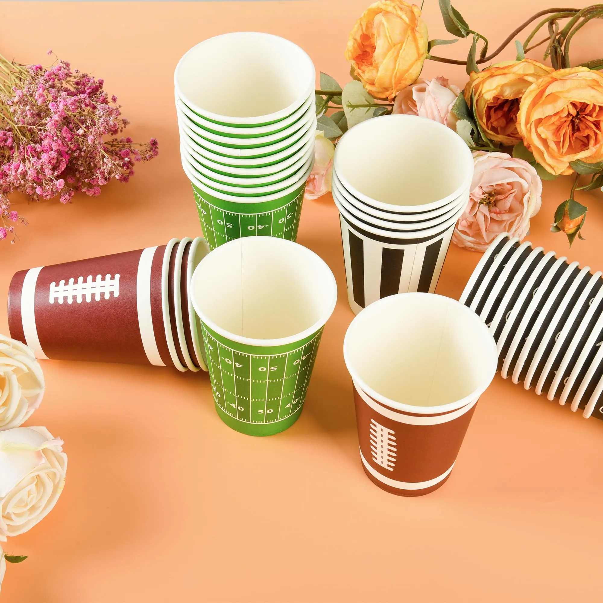200 Football Themed Disposable Paper Cups