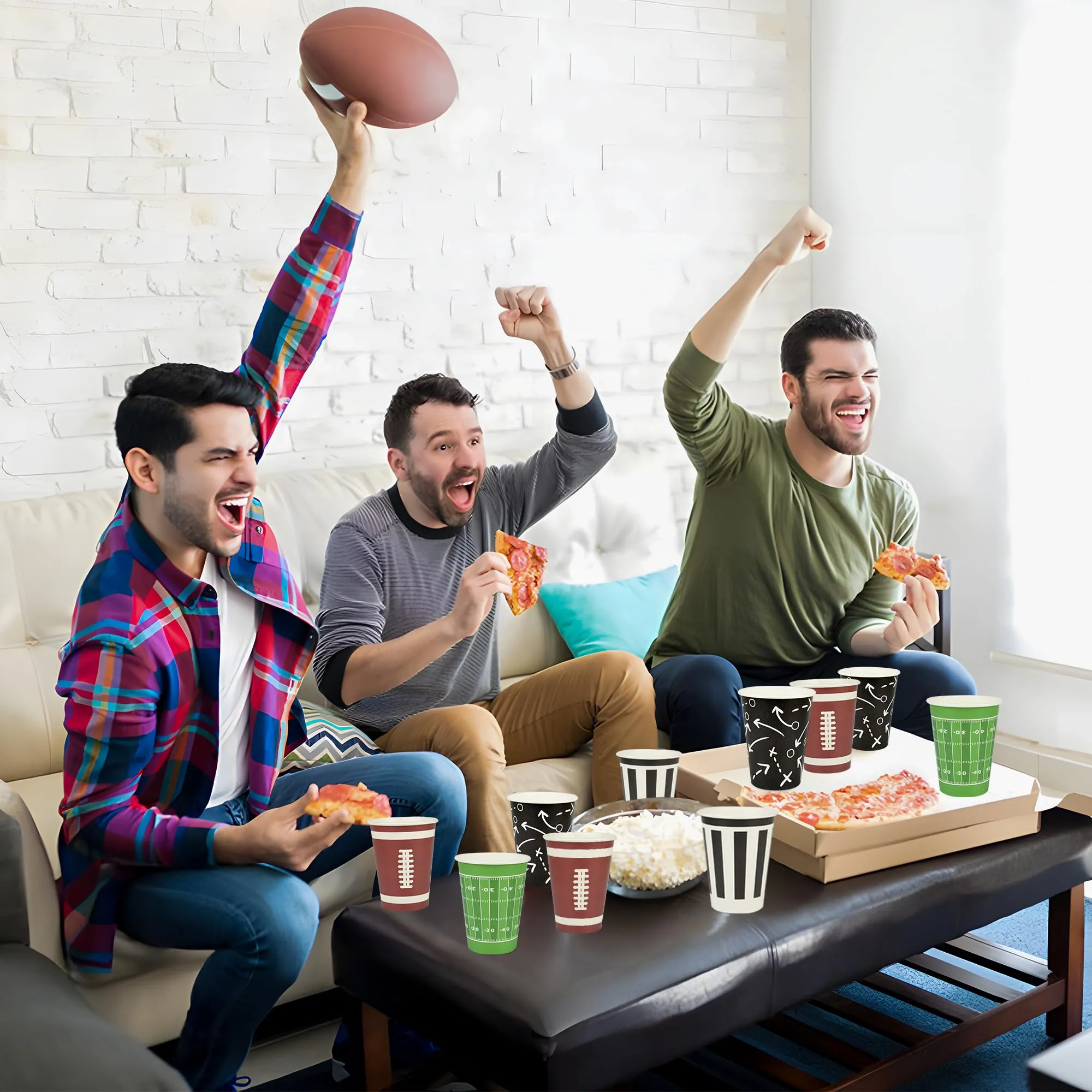 200 Football Themed Disposable Paper Cups