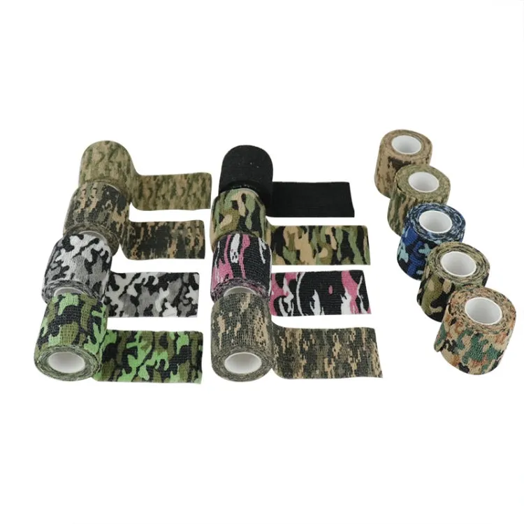 4.5m X 5cm Self-Adhesive Non-Woven Outdoor Camouflage Tape Bandage(Snow Black and White Camouflage No. 7)