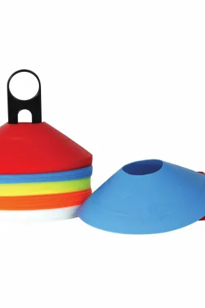 50 Durable Marker Cones & Carrier for Training