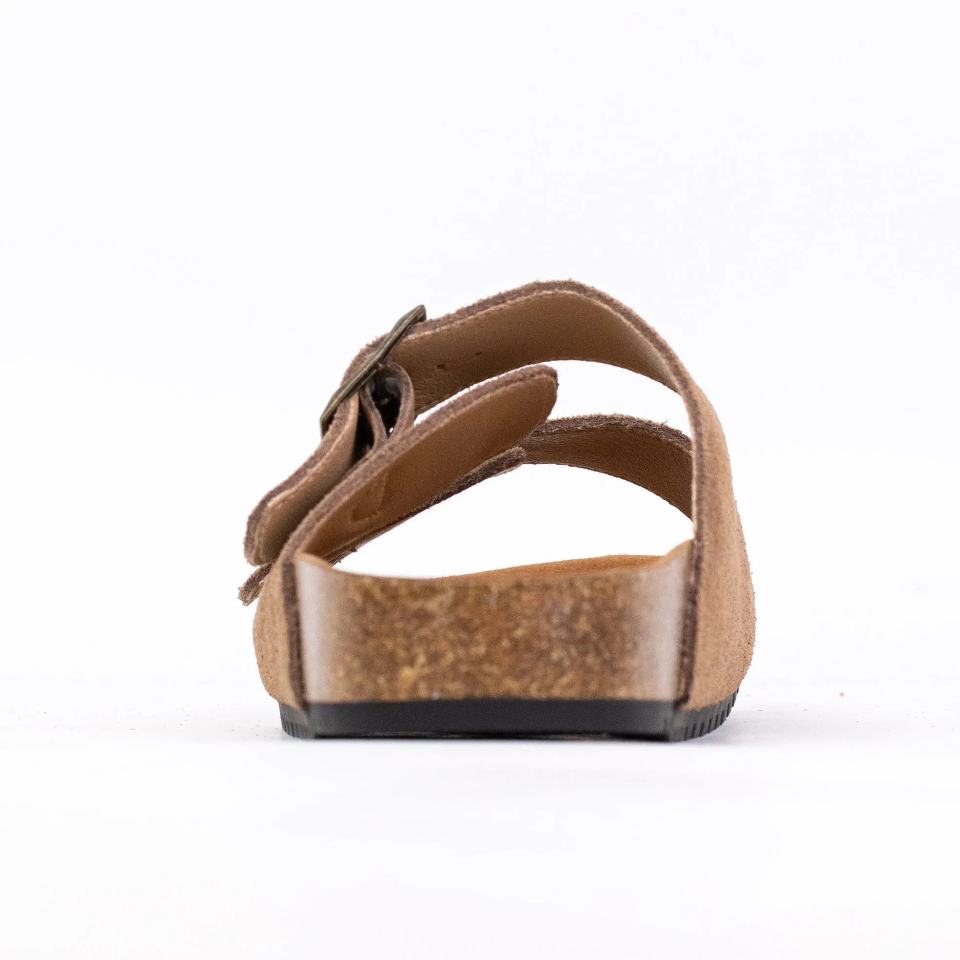 #8333 Open Toe Suede Double Buckle Sandals