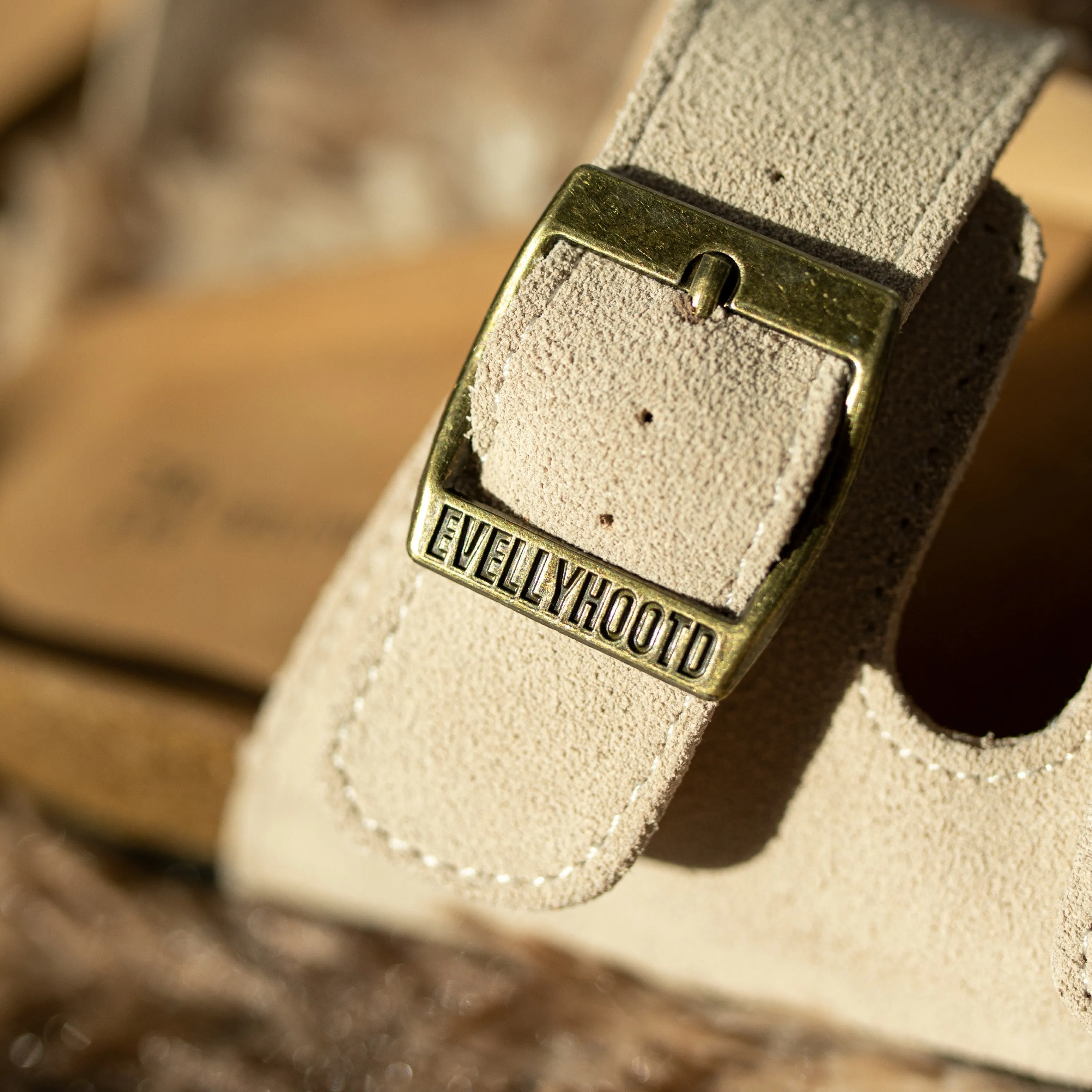 #8333 Open Toe Suede Double Buckle Sandals