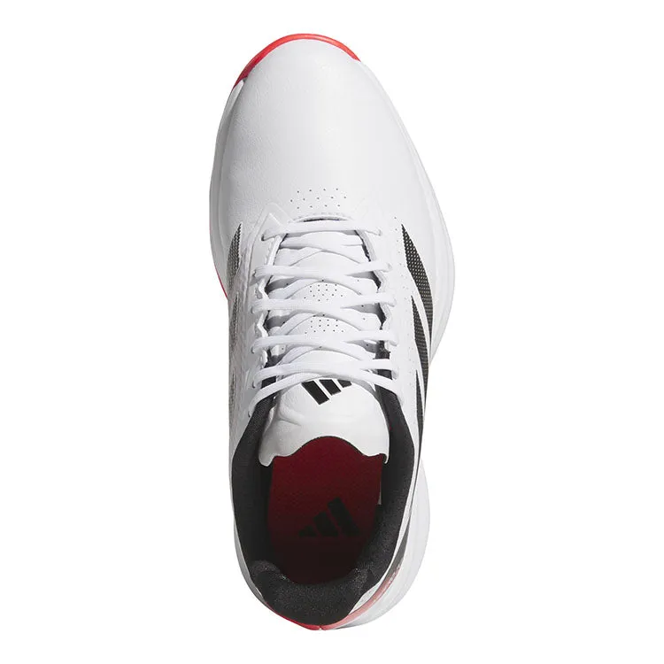 adidas Adizero ZG Spikeless Junior Golf Shoes - Cloud White/Core Black/Lucid Red