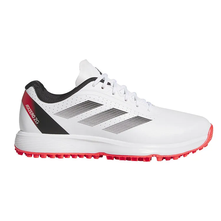 adidas Adizero ZG Spikeless Junior Golf Shoes - Cloud White/Core Black/Lucid Red