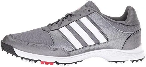 adidas Men's Tech Response Golf Shoe, Iron Metallic/White, 10.5 M US
