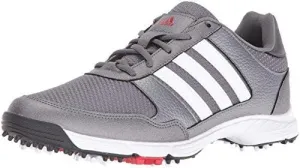 adidas Men's Tech Response Golf Shoe, Iron Metallic/White, 10.5 M US