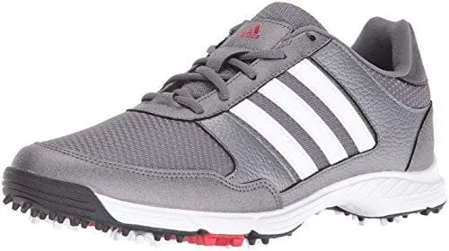 adidas Men's Tech Response Golf Shoe, Iron Metallic/White, 10.5 M US