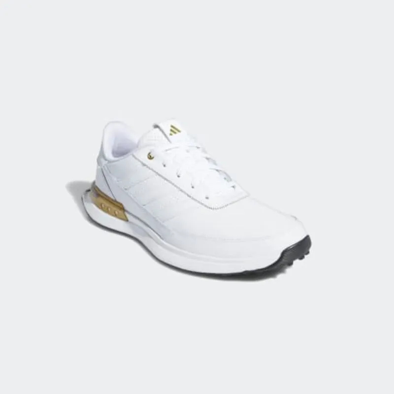 Adidas S2G 25 Leather Spikeless Womens Golf Shoes - Off White / Gold