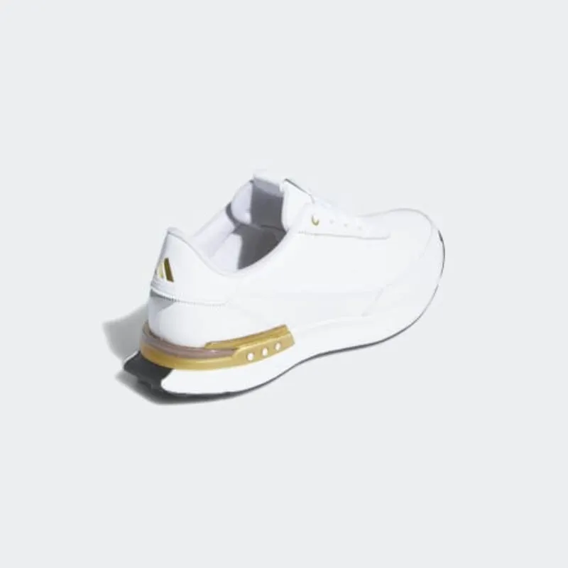 Adidas S2G 25 Leather Spikeless Womens Golf Shoes - Off White / Gold