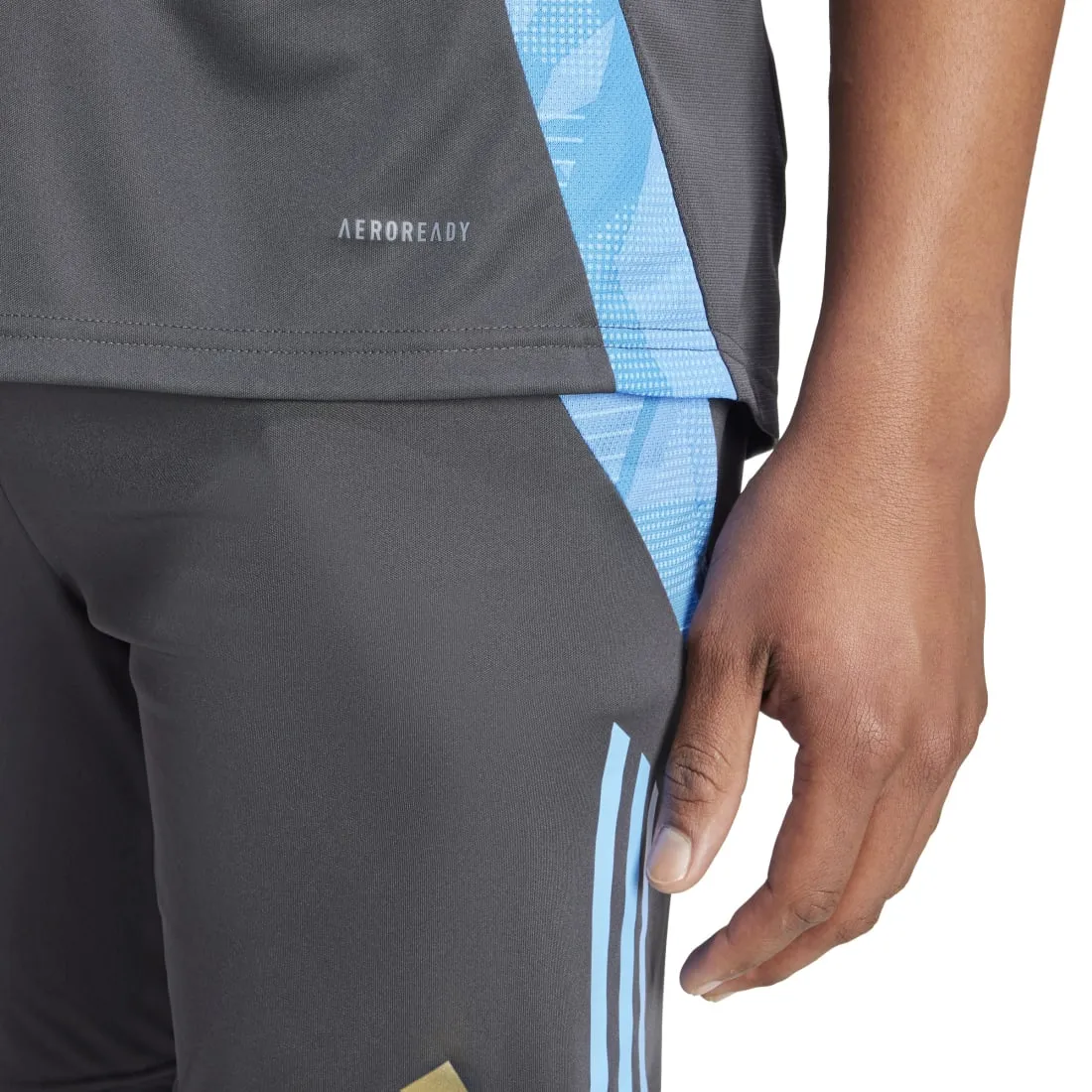 Argentina Tiro 24 Adidas Competition Men's Training Jersey Grey