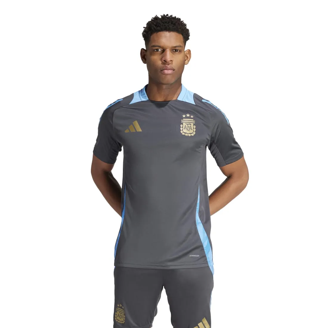 Argentina Tiro 24 Adidas Competition Men's Training Jersey Grey