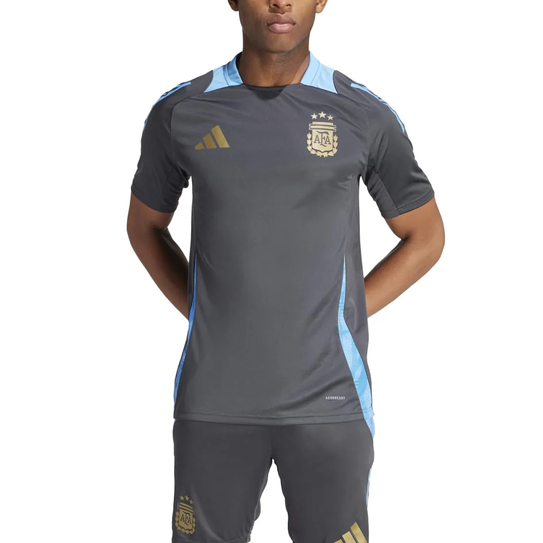 Argentina Tiro 24 Adidas Competition Men's Training Jersey Grey