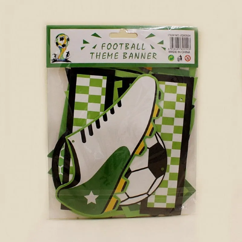 Banner Happy Birthday Football Green ( Large 2 Feet Football )