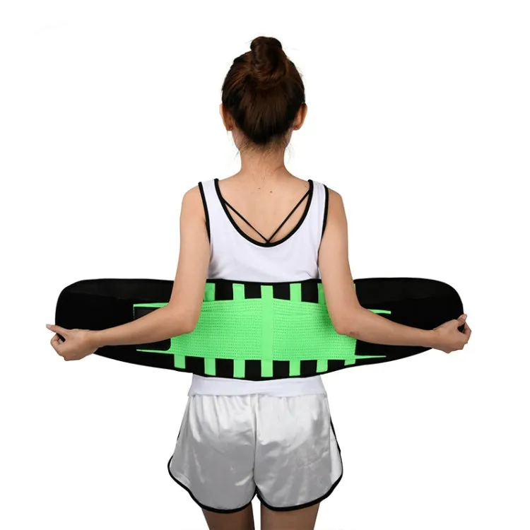 Breathable Mesh Warm Waist Belt Reinforced Steel Plate Support Sports Waist Belt, Specification: M(Blue)