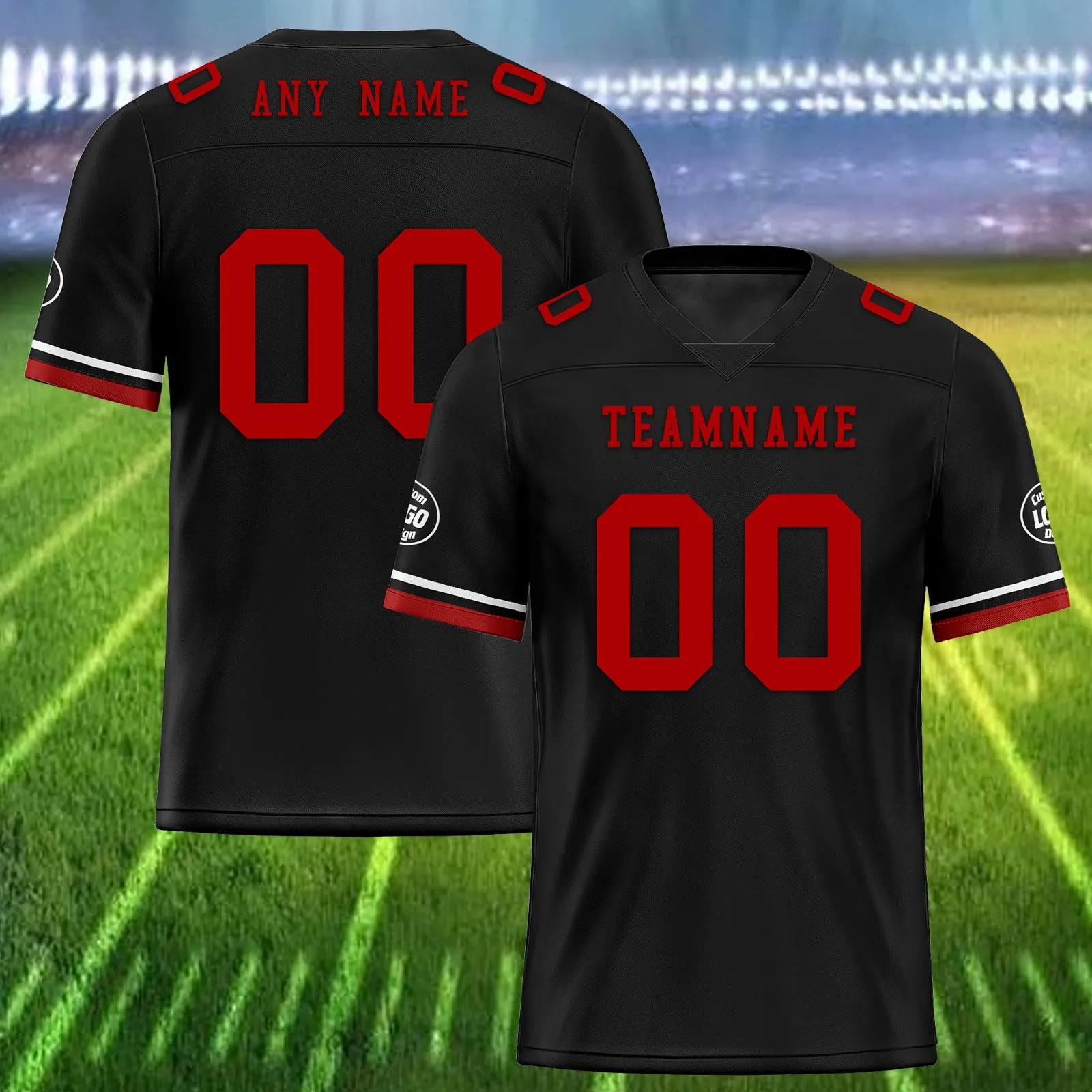 Custom Black Arizona Personalized Authentic Football Jersey FBJ02-D020263-1