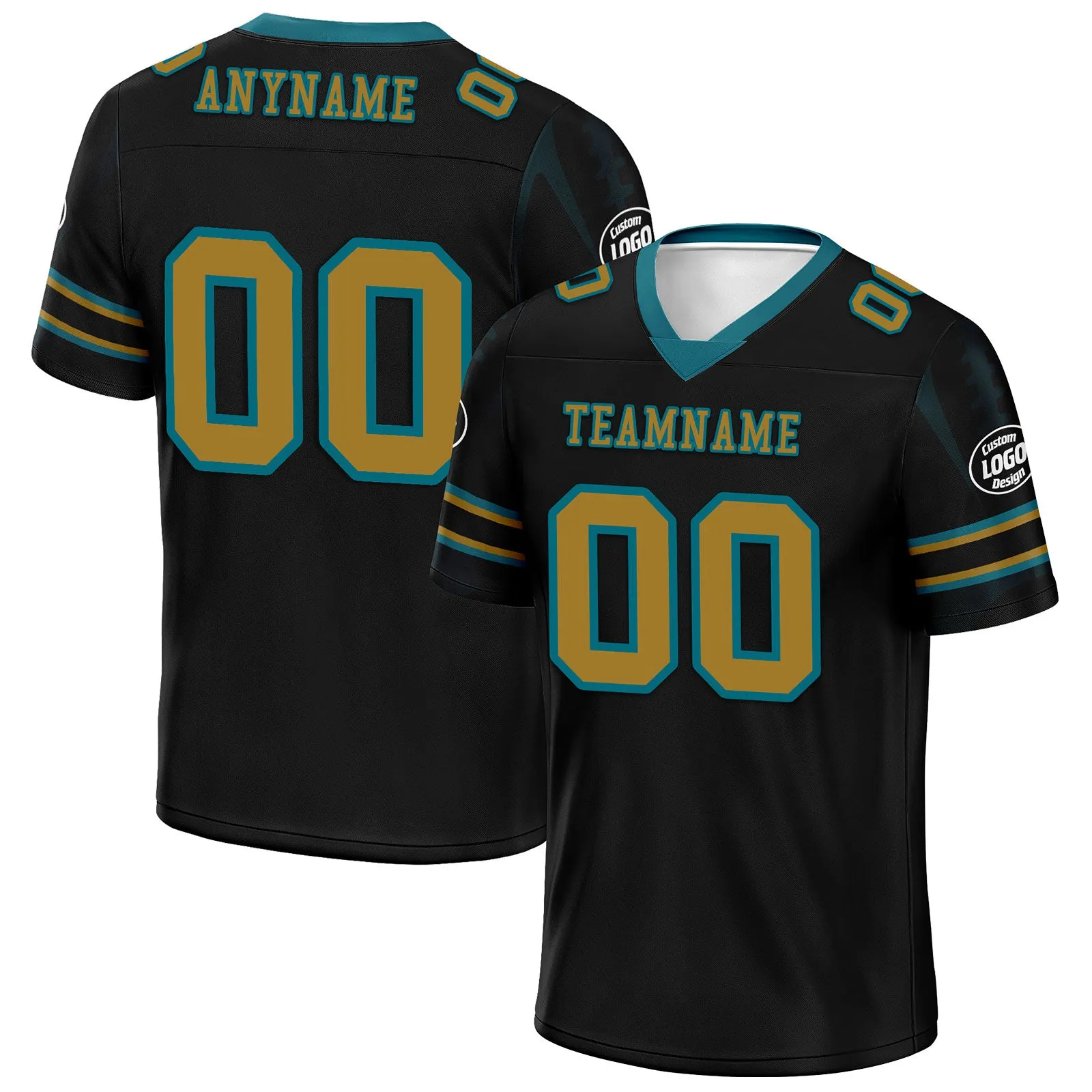 Custom Black Jacksonville Personalized Authentic Football Jersey FBJ02-D025033-17