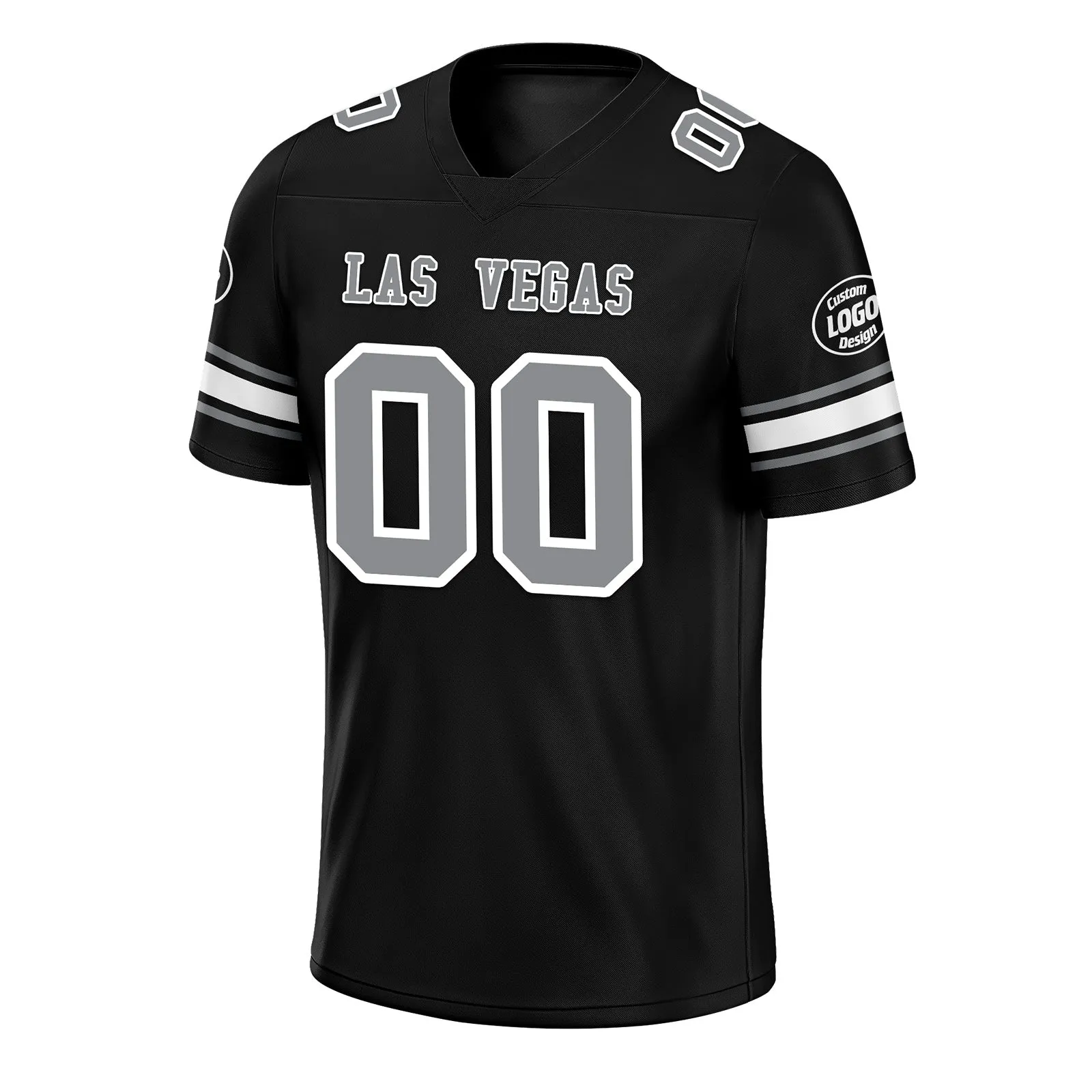 Custom Black Las Vegas Personalized Authentic Football Jersey FBJ02-D020256-23