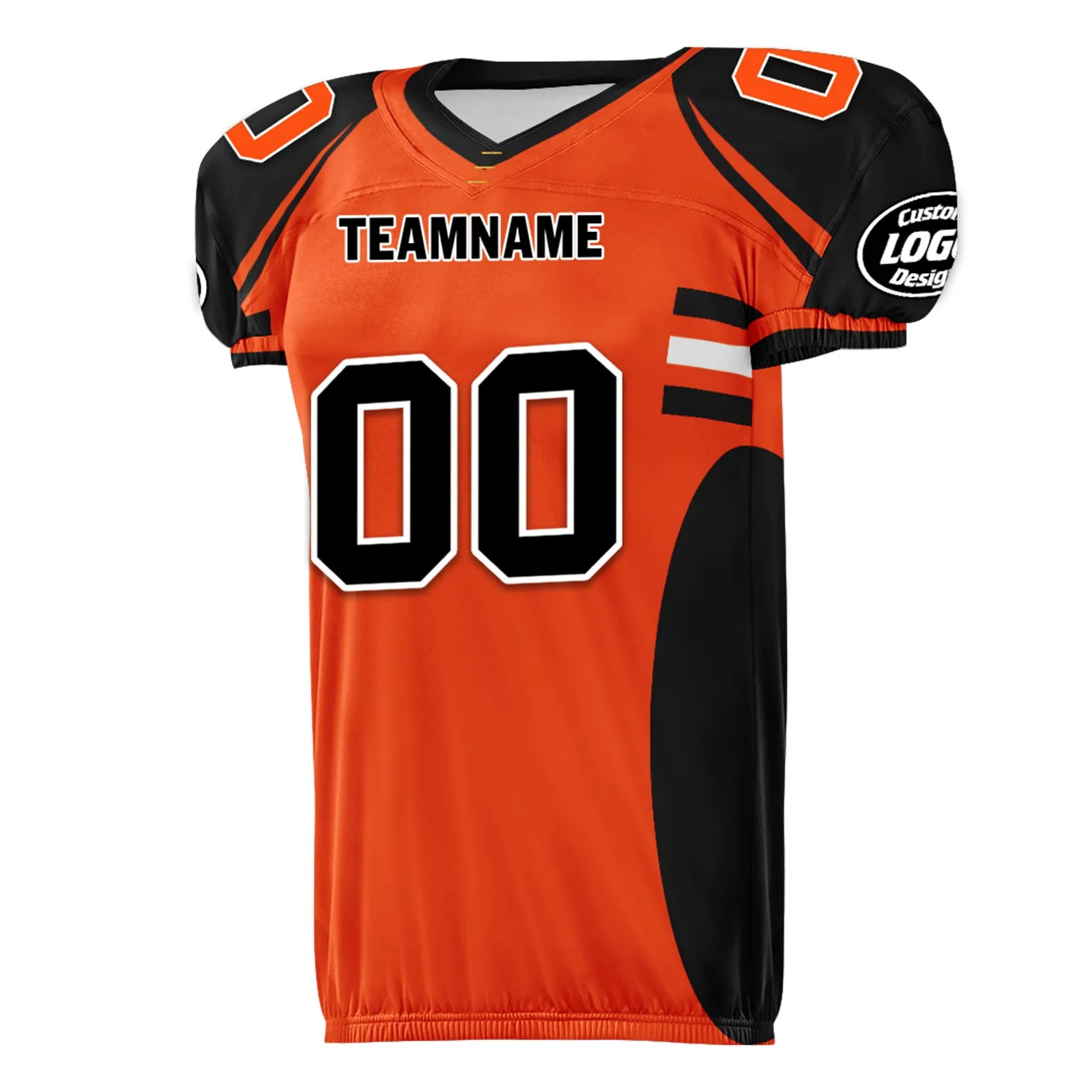 Custom Black Orange Ohio High-Performance American Football Jersey FBJ06-D023001-6