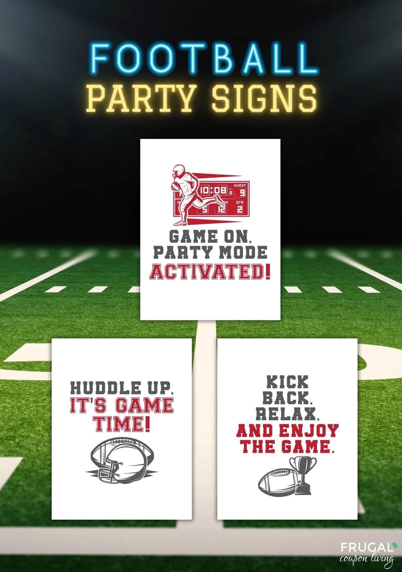 Football Party Games Set |  Charades, Bingo, 5-Second, More