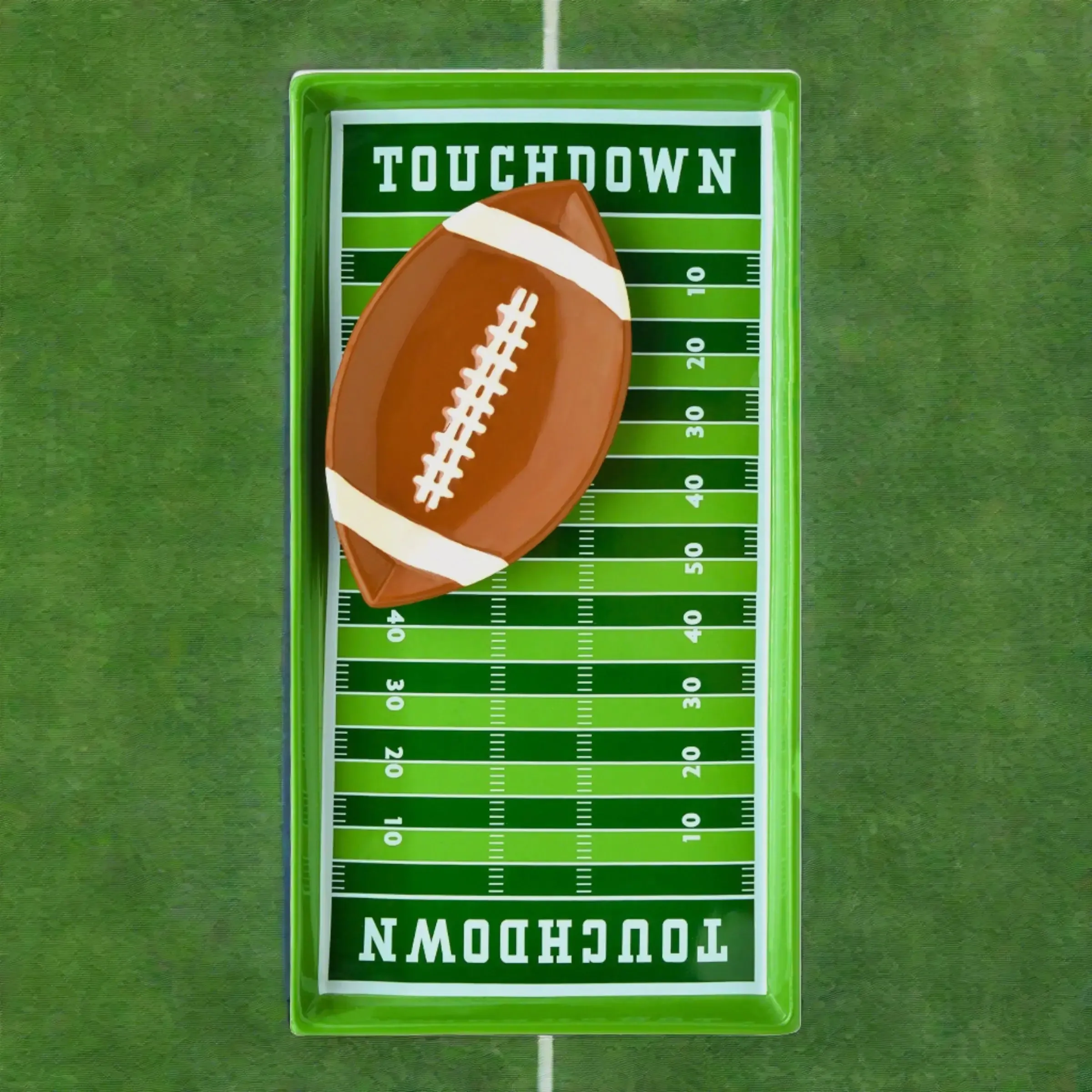 Football Tray and Bowl Snack Serving Set