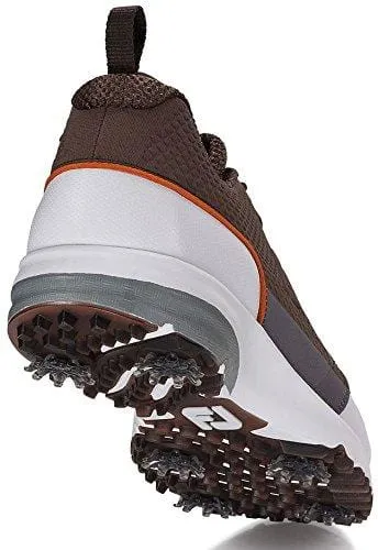 FootJoy Men's ContourFIT-Previous Season Style Golf Shoes White 11.5 W Brown, US