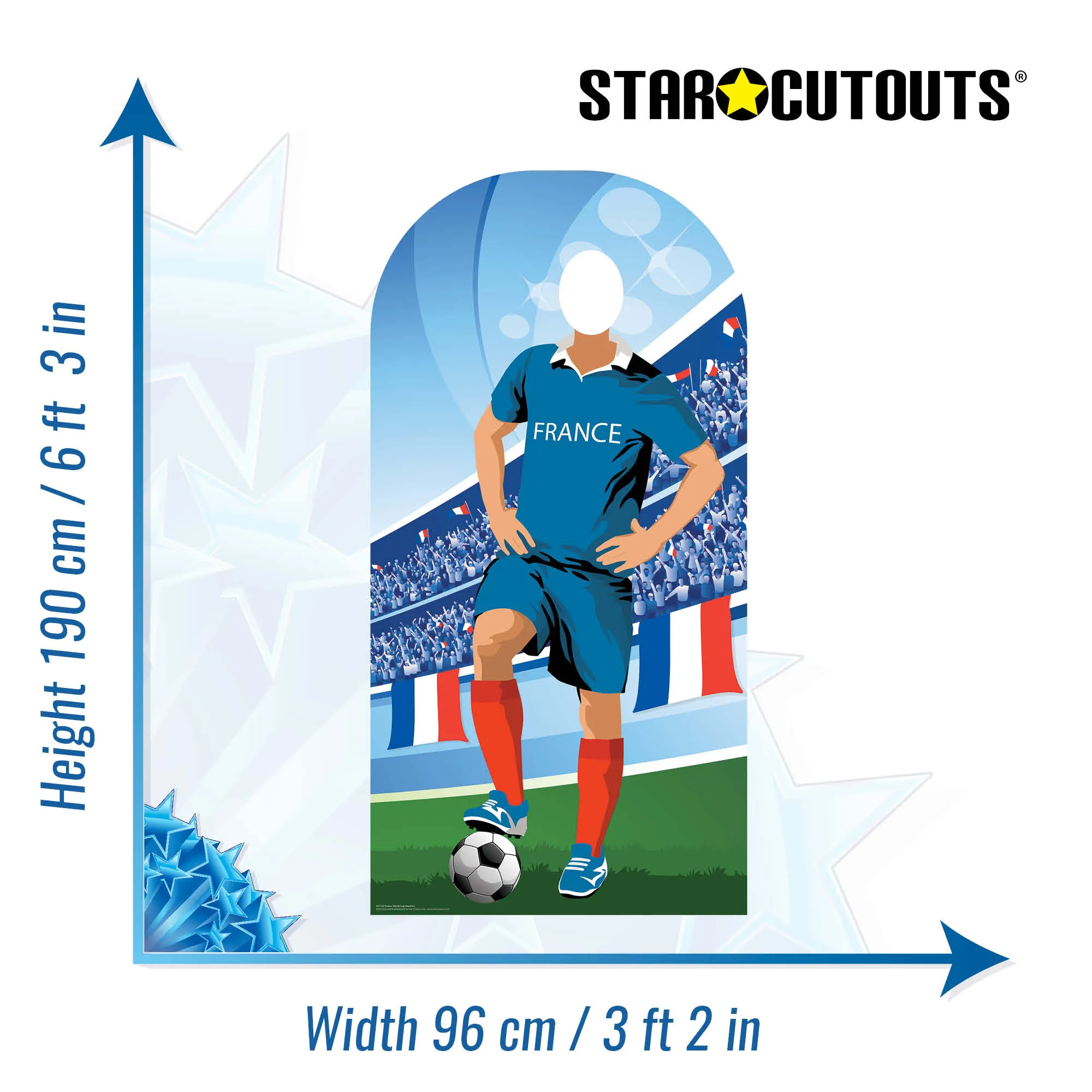 France World Tournament Football Stand-IN Cardboard Cutout