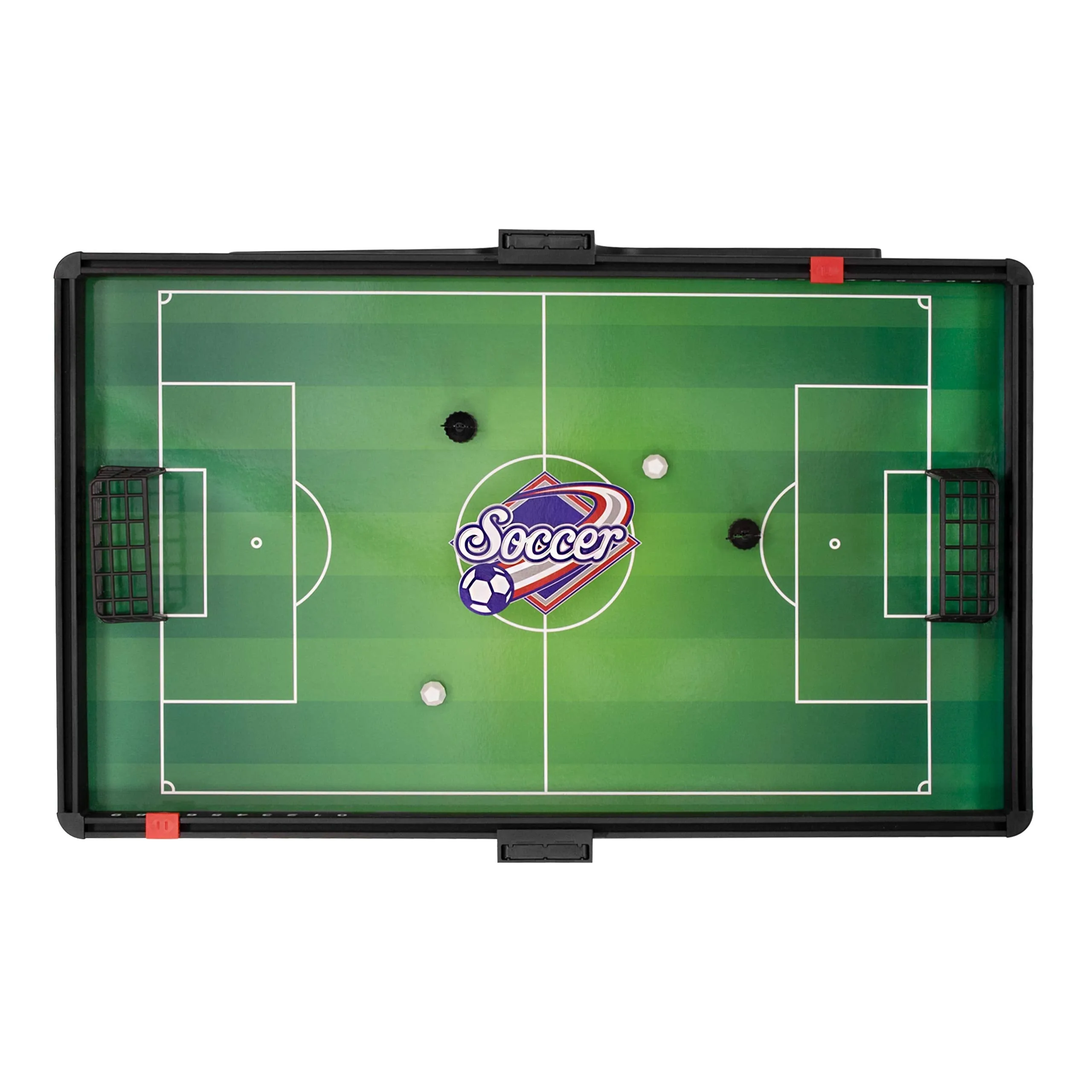 Global Gizmos 55649 2 in 1 Magnetic Game Football & Air Hockey | Easy to Assemble - Ideal for Home or Travel | Sliding Scoreboard | Portable Sports Table