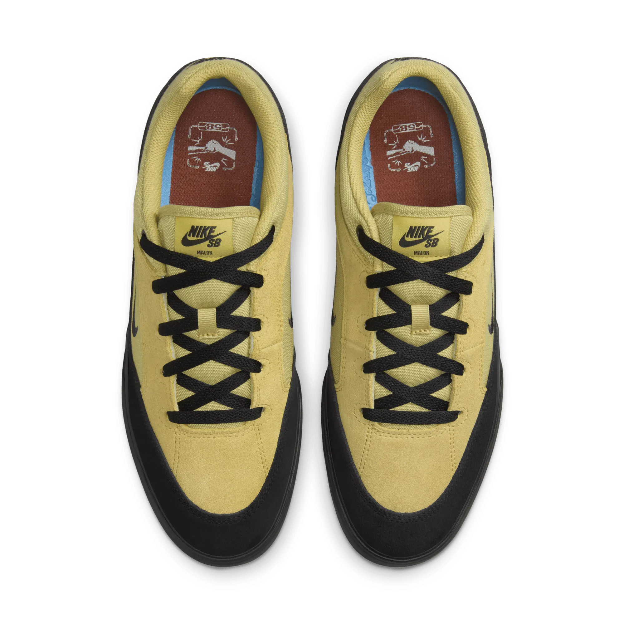 Nike SB Malor Team Edition Skateboard Shoe - Buff Gold/Black-Black-Cinnamon