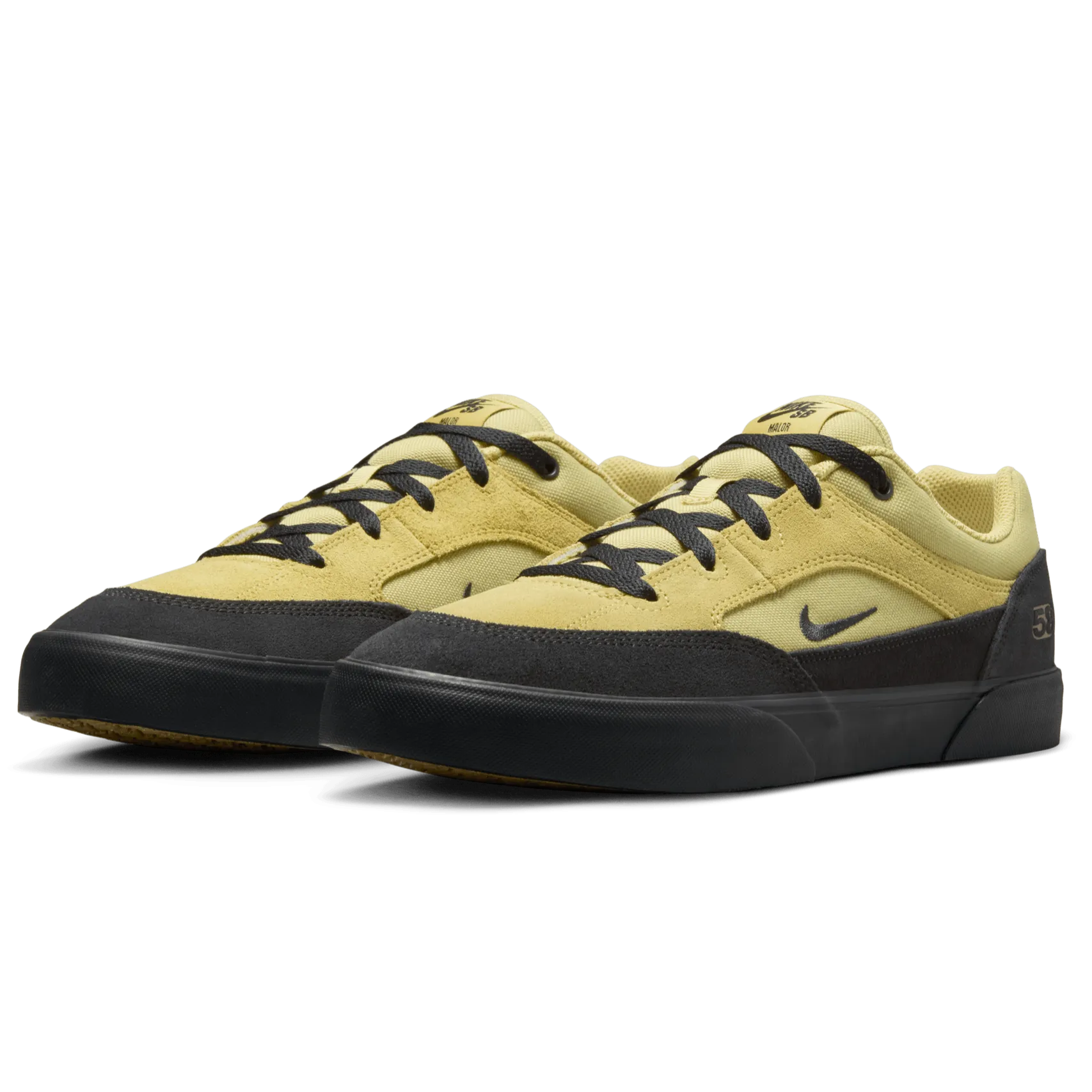Nike SB Malor Team Edition Skateboard Shoe - Buff Gold/Black-Black-Cinnamon