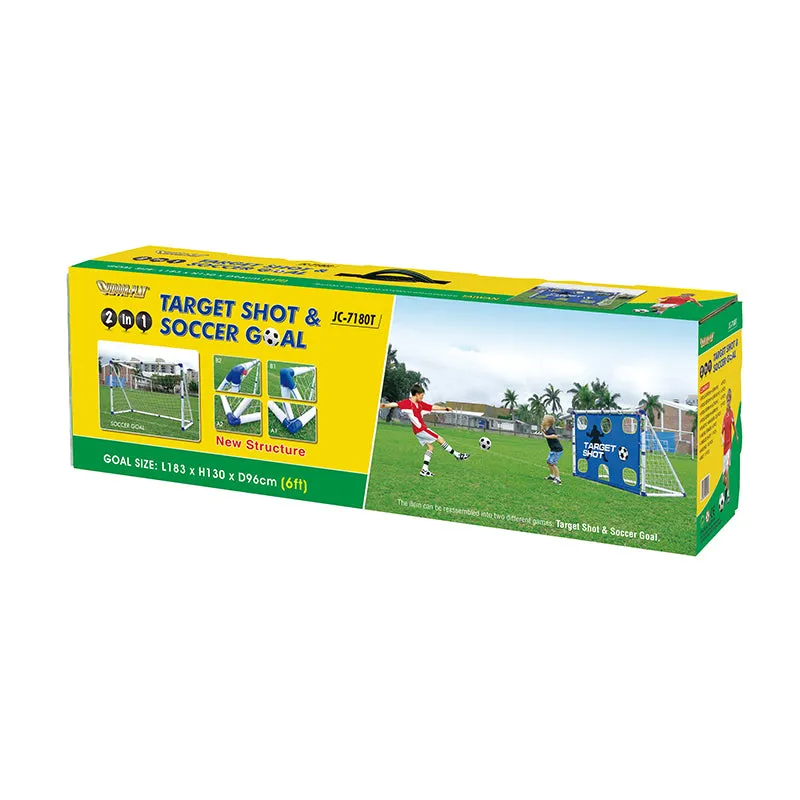 OUTDOOR-PLAY TARGET SHOT & SOCCER GOAL 6x4ft