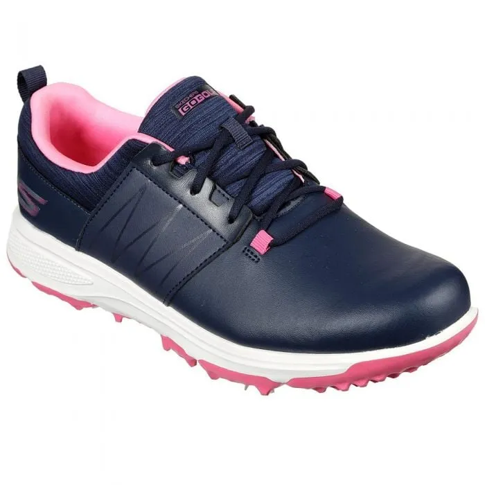 Skechers Go Golf Finesse Junior Spiked Shoes - Navy/Pink