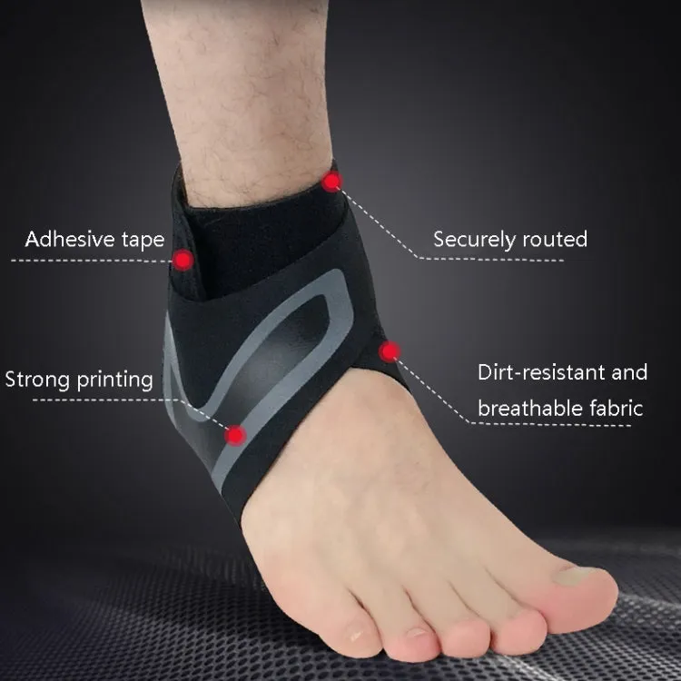 Sports Compression Anti-Sprain Ankle Guard Outdoor Basketball Football Climbing Protective Gear, Specification: L, Left Foot (Black Orange)