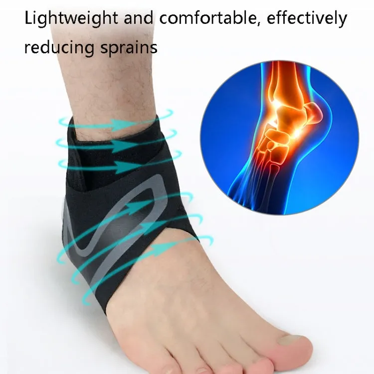 Sports Compression Anti-Sprain Ankle Guard Outdoor Basketball Football Climbing Protective Gear, Specification: L, Left Foot (Black Orange)
