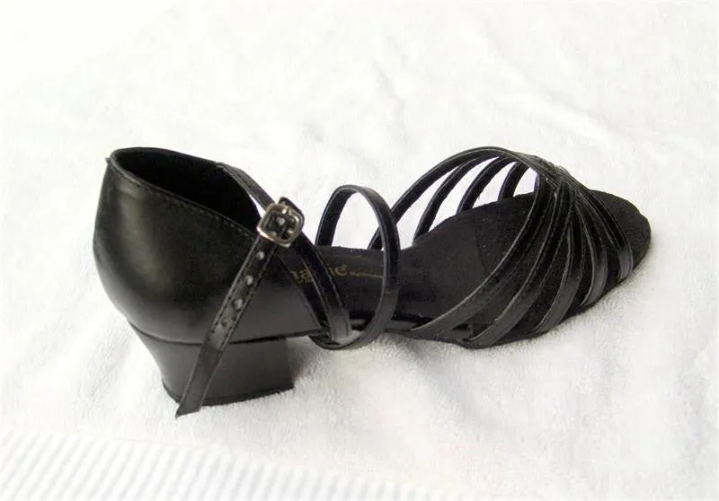 Stephanie Dance Shoes 16003 - 11X Black Leather / Two Way Strap