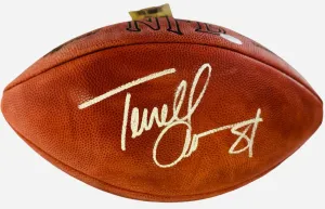 Terrell Owens Autographed Official Wilson NFL Football (Mounted Memories)