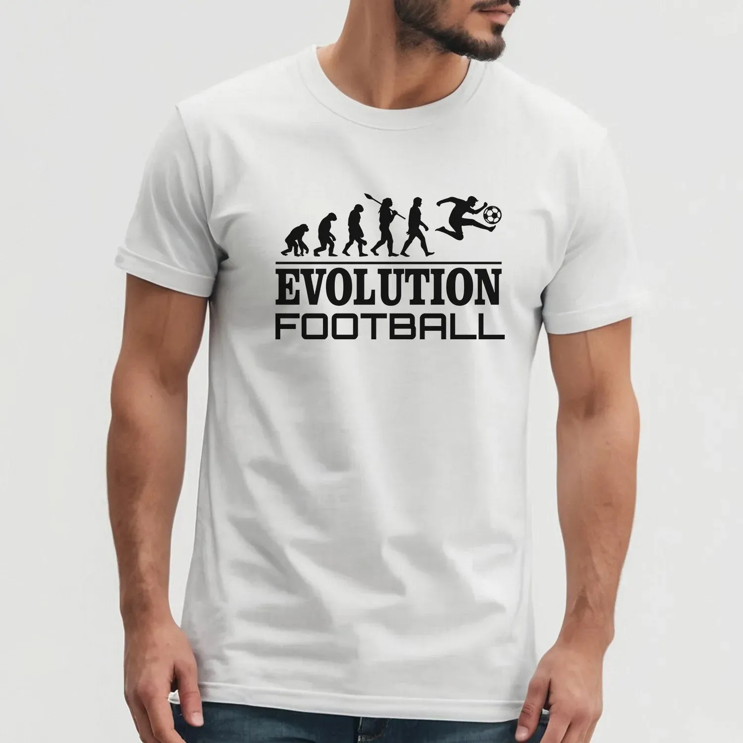 Theory of Evolution Football Tee - Match Day Humour - Casual Sportswear